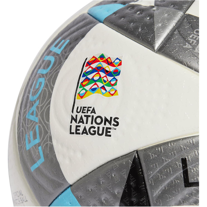 М'яч футбольний Adidas UEFA Nations League 24 Pro IS7441, сріблястий, розмір 5, унісекс