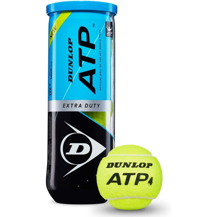 Тенісні м'ячі Dunlop ATP, кейс, офіційні, жовті