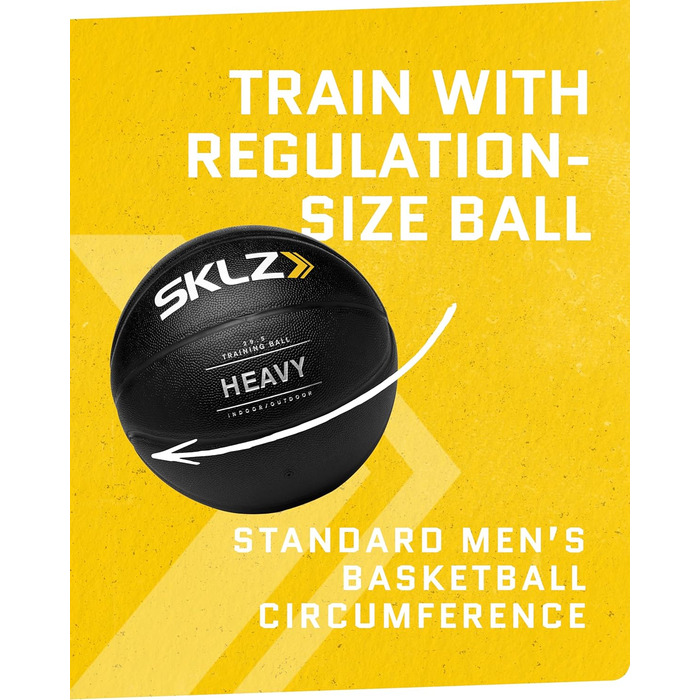 Тренувальний баскетбол SKLZ Control для покращення дриблінгу та контролю м'яча Black Heavy Weight Control Basketball - важкий тренувальний м'яч