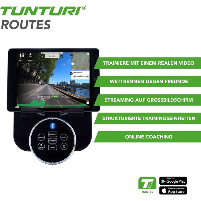 Велотренажер Tunturi FitCycle 50i/70i з LCD монітором Ергометр з додатком (Tunturi Routes & Zwift) Домашній тренажерний велосипед на 32 кроки, датчик серцевого ритму, вантажопідйомність 150 кг Tunturi Fitcycle 70i