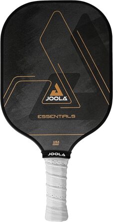 Ракетка для веслування JOOLA Pickleball Essentials зі скловолокнистою поверхнею, полімерним сердечником і сертифікацією USAPA - ідеально підходить для початківців і любителів активного відпочинку (один розмір, чорна)