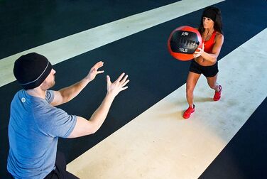 Медичний м'яч JFIT для стіни, 10 вагових варіантів, 1,8–13,6 кг, міцний для тренувань, кардіо та зміцнення корпусу