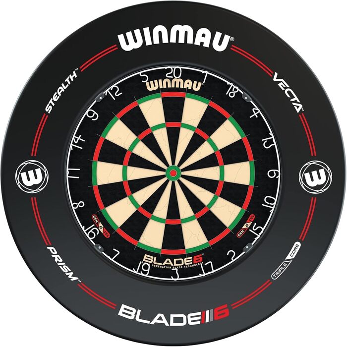 Дошка для дартсу WINMAU Blade 6 з об'ємним звучанням + 2 набори дартсу