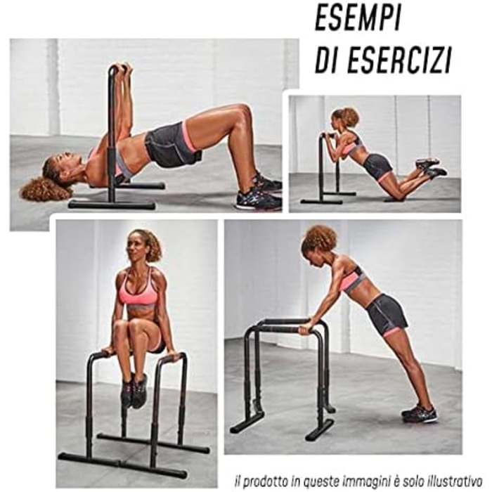 FFitness Barre Parallele, Nero Rosso, One Size, FFitness Barre Parallele, Nero Rosso, One Size