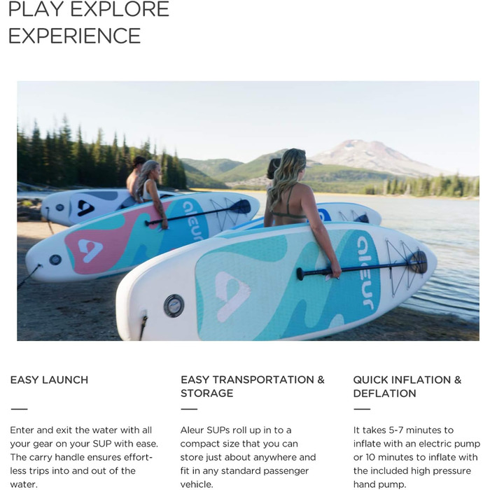 Надувна SUP-дошка Explorer 2020, комплект із рюкзаком, антиковзке покриття, весло, насос, повідок, універсальна, стильна, портативна, пастель