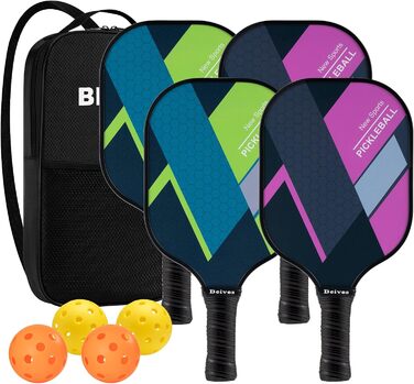 Набір ракеток Beives Pickleball: 4 ракетки, 4 м'ячі, сумка