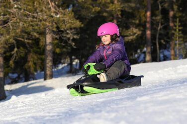 Санки STIGA Snowpower з кермом, від 5 років, Зелений/Чорний