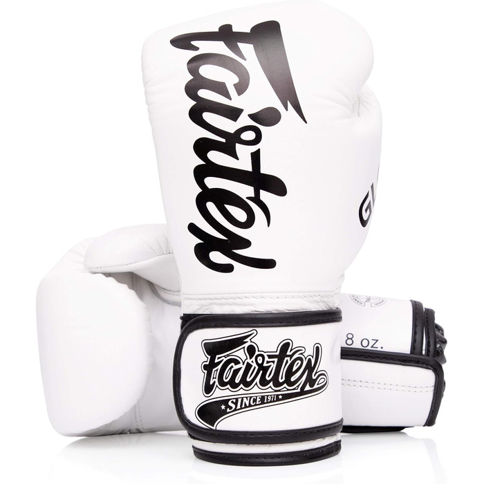 Рукавички для кікбоксингу Fairtex Glory Limited Edition (12 унцій, білі BGVG1)