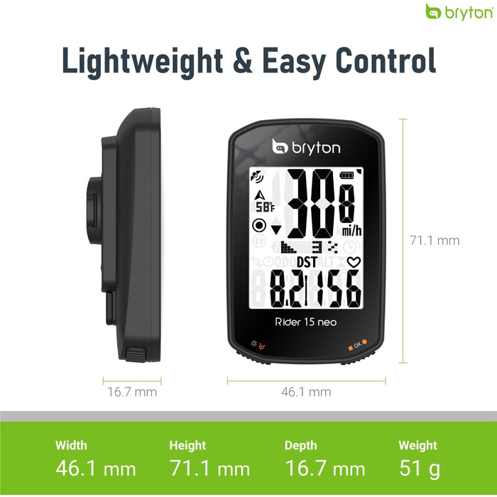 Велокомп'ютер Bryton Rider 420/15NEO GPS (Rider 15 neo)