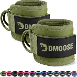Петлі для ніг DMoose для кросовера, оливкові – 2 шт., фітнес манжети для тренажера, універсальні для жінок і чоловіків, для тренування ніг, кікбеків, аксесуари для тренажерного залу