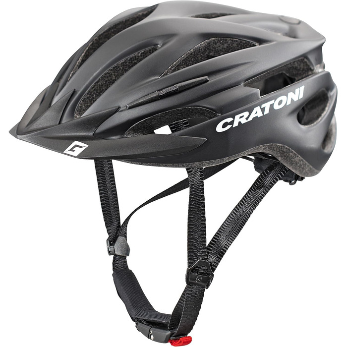 Шолом Cratoni Pacer MTB L/XL 58-62см матовий чорний нашивка