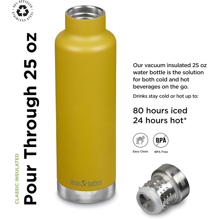 Пляшка для води Klean Kanteen Men's Classic Vi (739 мл, чорнобривці)