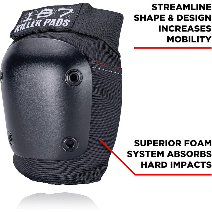 Наколінники 187 Killer Pads Fly Knee сірі-чорні, захист для скейтборду та роликів