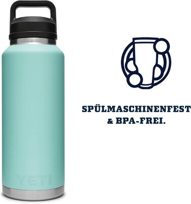 Термос YETI Rambler 1.4 л з кришкою Chug, м'ятний