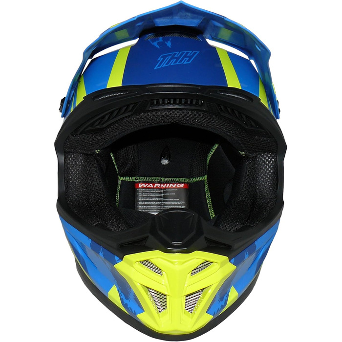 Мотошолом protectwear Crosshelm Endurohelm R710X, синьо-жовтий