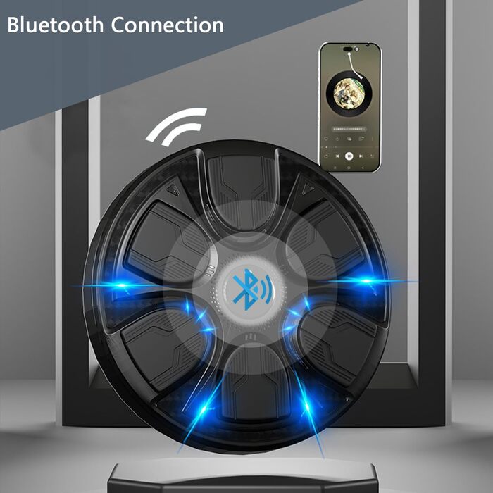 Музична боксерська машина, розумна боксерська машина Bluetooth з боксерськими рукавичками, боксерське обладнання для боксерського верстата, тренування з боксу для дому, реакція очей та координація для дітей та дорослих (у рукавичках)