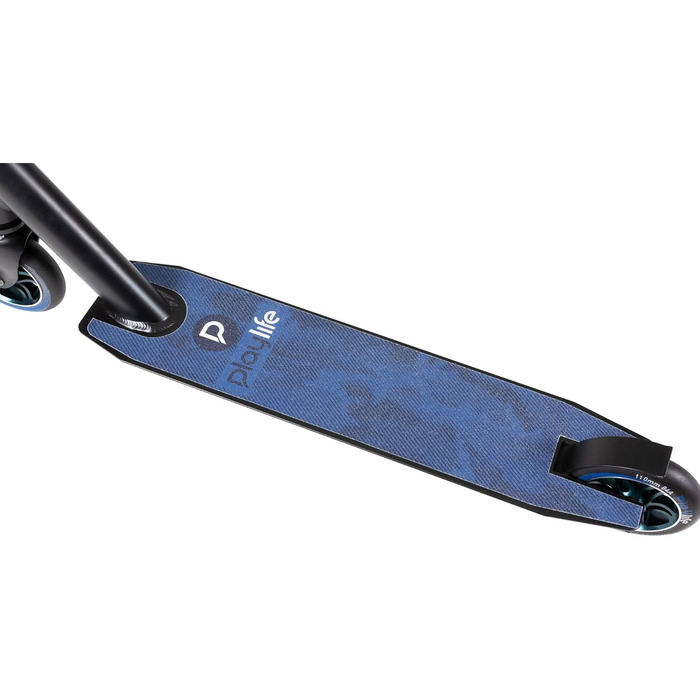 Трюковий самокат Playlife Push Blue, чорний/синій, колеса 110мм 84A, підшипники ABEC 7