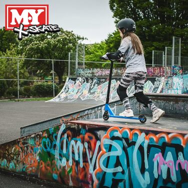 Трюковий самокат M.Y X-Skate - самокат Trick Kick з хромованими підшипниками ABEC 7 синій