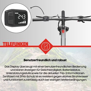 Електровелосипед TELEFUNKEN MTB 27,5/29 250Вт Shimano 36В Педелек