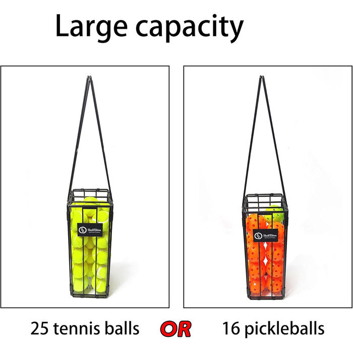 Пікап ShelfEltes для піклболу/тенісу, 16 піклболів/24 тенісних м'ячів