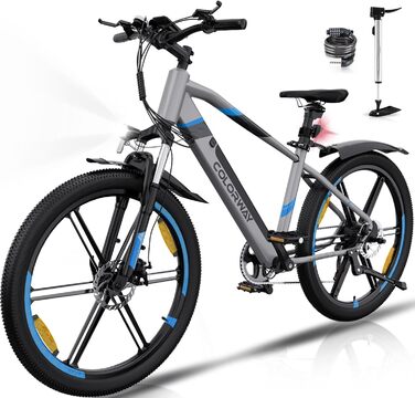 Акумулятор COLORWAY E-Bike 26 250Вт 36В 12Ач, 25км/год, 35-90км синій