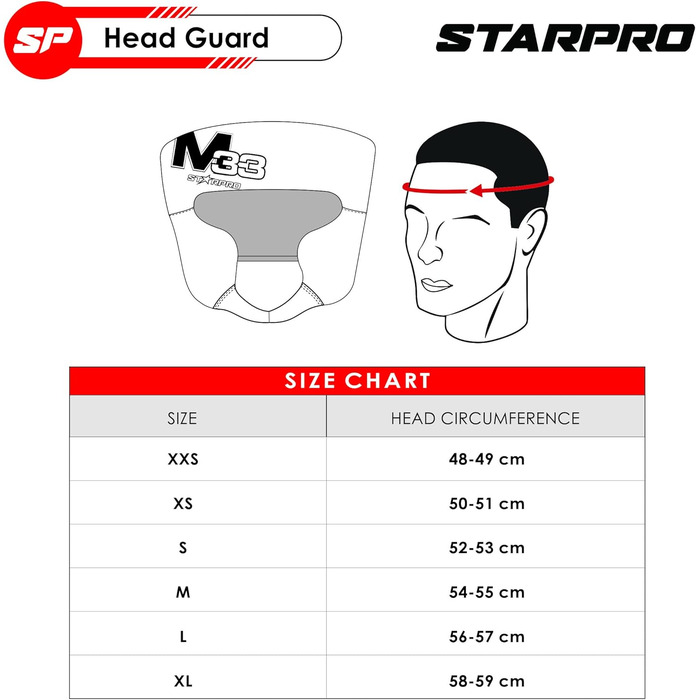 Шолом Starpro M33 чорний, захисний щиток, XS, поглинання поту