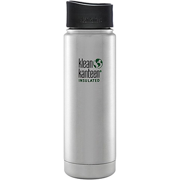 Пляшка для води Klean Kanteen широка вакуумна ізоляція з кришкою для кафе 2.0 592 мл матова нержавіюча