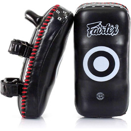 Накладки для кікбоксингу Fairtex Thai Superior - чорна/червона шкіра