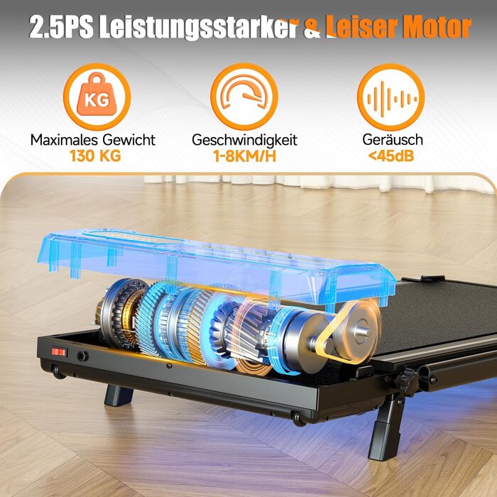Бігова доріжка Dskeuzeew складана з нахилом 4-в-1, Walking Pad з 5% ухилом для дому