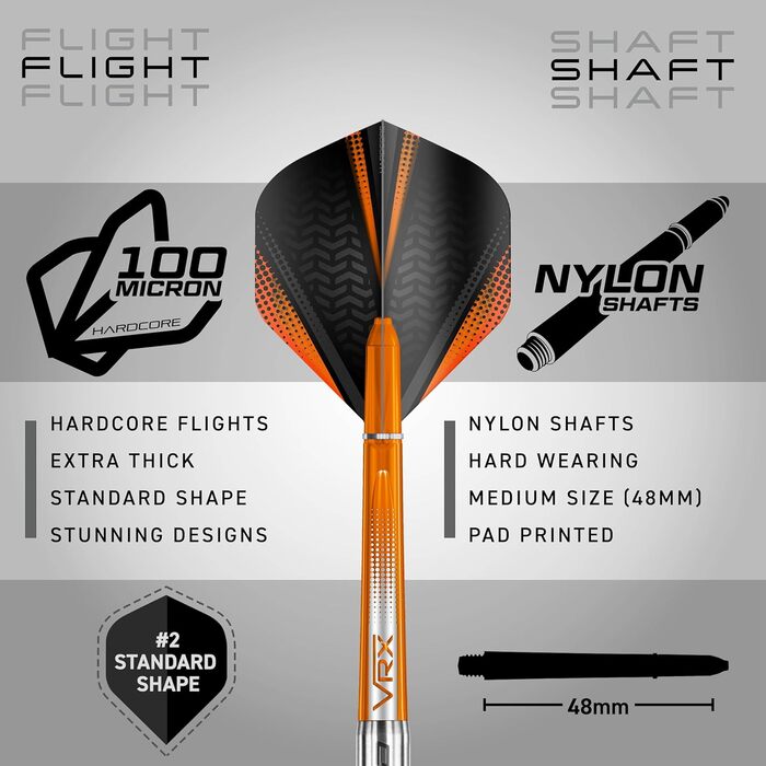Професійні дротики Red Dragon Amberjack 3 Softip 18 г з оперенням та стрижнями для дартсу