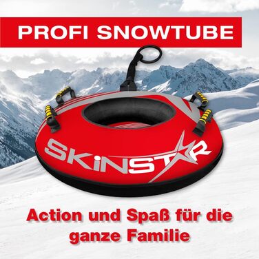 Санки надувні SkinStar Snow Tube з ручками Ø100см, червоні