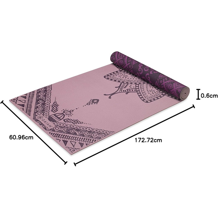 Килимок Gaiam преміум 6 мм, не ковзає для йоги та пілатесу