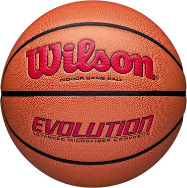 Баскетбольні м'ячі для гри в приміщенні WILSON Evolution, розмір 5, розмір 6 і розмір 7 помаранчевий 7