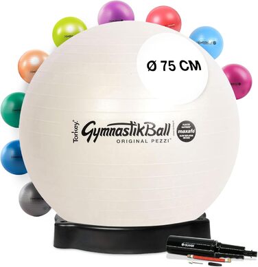 М'яч Pezzi MAXAFE 42 з Ball Bowl & Pump (75 см, Перлинно-Білий)