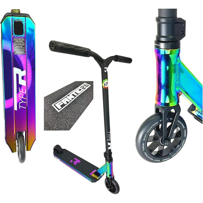 Трюковий самокат Root Industries R-типу H 82,5 мм Park-/Trick-/Kick Scooter наклейка Fantic26 Rainbow Neochrome