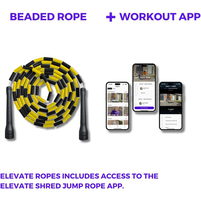 Скакалка Elevate Rope 3 м регульована для фрістайлу та кардіо