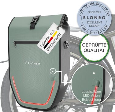 Багажна полиця ELONEO Pannier LED, 28 л, м'ятно-зелений