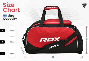 Сумка RDX з відділенням для взуття Рюкзак Duffle Bag червоний