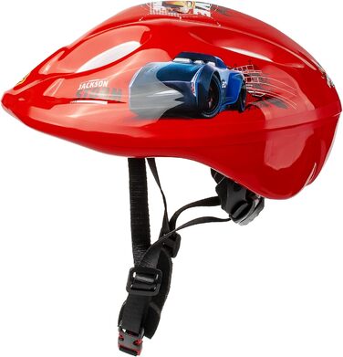 Дитячий велосипедний шолом Cars Lightning McQueen, розмір 52-56 см, регульований, TÜV сертифікат, для дітей 3-15 років, з можливістю персоналізації імені, alles-meine.de GmbH