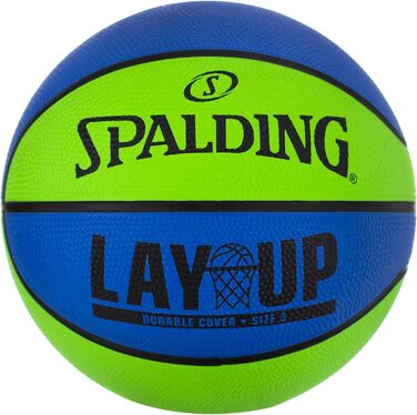 Баскетбольний м'яч Spalding Lay-Up Mini відкритий 55,9 см 65152A Розмір 3 синій / зелений