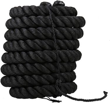 Мотузка NENGGE Battle Rope 100 Poly Dacron, 38MM*9M, чорна