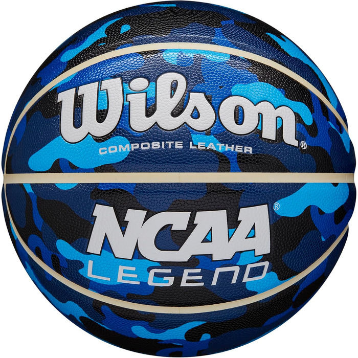 Баскетбольні м'ячі WILSON NCAA Legend - 74,9 см, 72,4 см, 69,8 см Синій камуфляж Розмір 7 - 29,5'