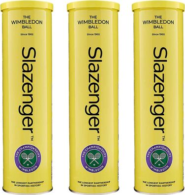 Тенісні м'ячі Slazenger WIMBLEDON 12 м'ячів (3 x 4) з металевої жерсті