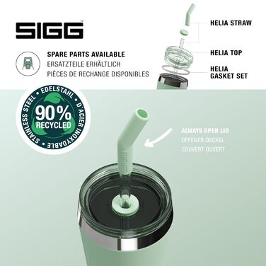 Кружка SIGG Helia із соломинкою та щіткою, 0,45/0,6 л