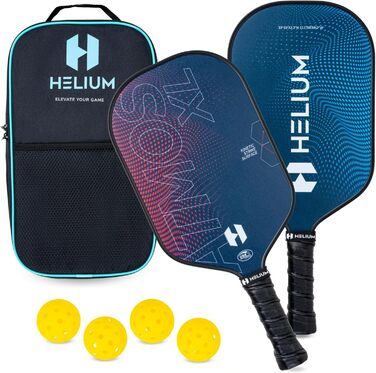 Набір ракеток Helium Pro Pickleball вуглецеве волокно, USAPA, легкий