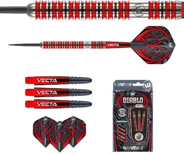 Вольфрамові дротики WINMAU Diablo Professional, сталевий наконечник, 22 г