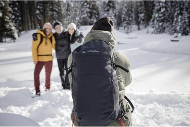 Рюкзак VAUDE Wizard 18+4 чорний, водовідштовхувальний туристичний рюкзак для жінок і чоловіків, зручна система перенесення, органайзер