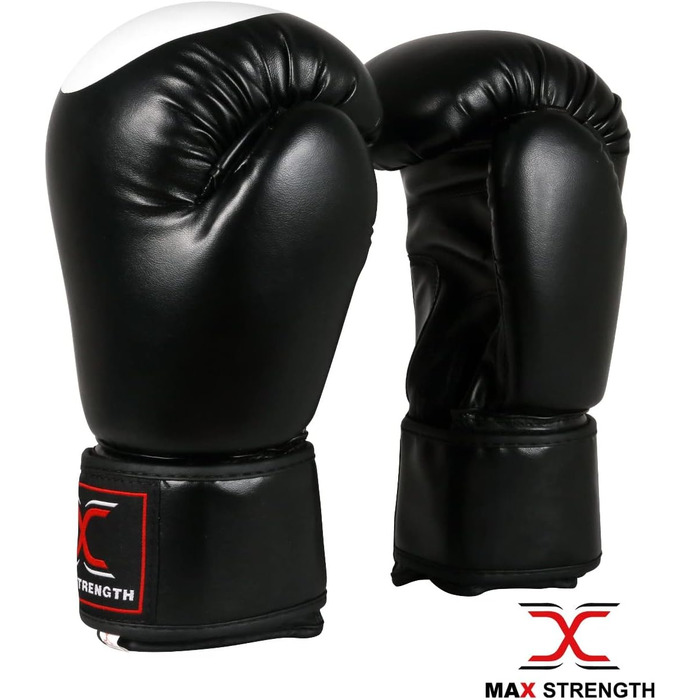 Боксерські рукавички MAXSTRENGTH для муай-тай, кікбоксингу, ММА, тренувань і спарингів, чоловічі та жіночі, посилене ущільнення, спортивні рукавички для мішка та бою