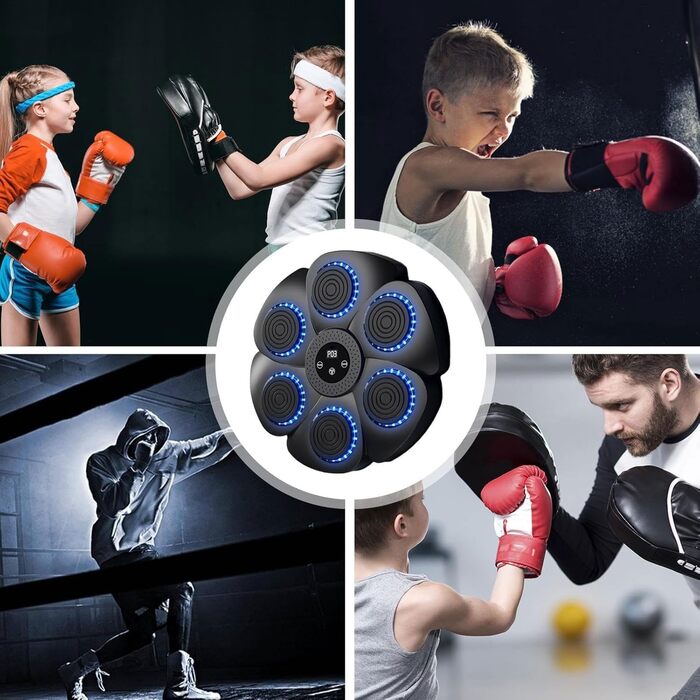 Електронна музична боксерська машина з Bluetooth, тренажер для ударів по стіні, для тренувань боксу