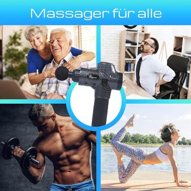 Масажний пістолет Extralink Pro Massage Gun, 6 змінних насадок, 30 різних швидкостей, масажер, масажер для шиї, масажер для м'язів, до 3800 об/хв, USB-C, релаксація PRO 3800 об/хв